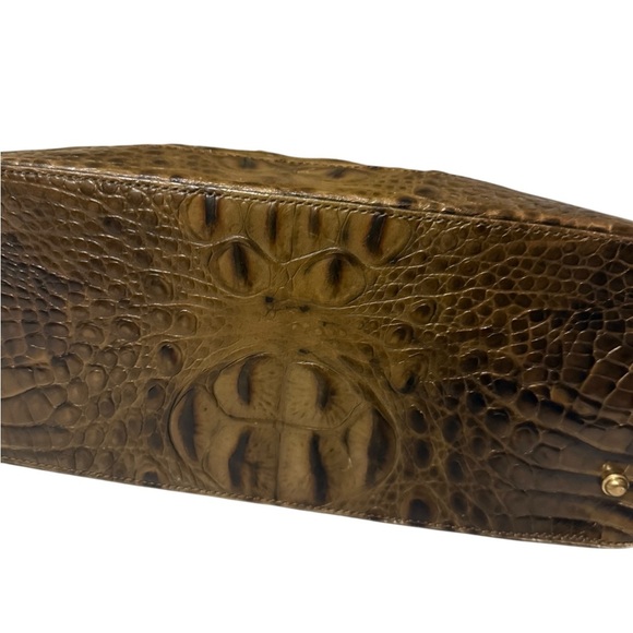 Brown Crocodile Embossed Handbag - Picture 10 of 16
